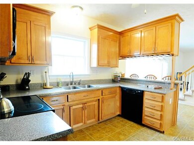Kitchen view from garage entrance