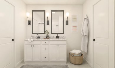 Primary bath with dual sinks