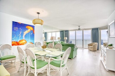 Dining room with a water view, a healthy amount of