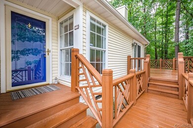 Front door newly painted and deck newly stained.