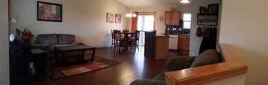 The living room, dining room and kitchen are part 