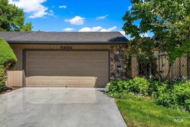 Garage with driveway