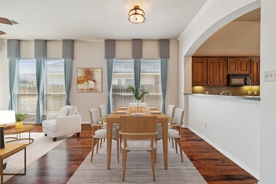 The formal dining room is perfect for hosting inti