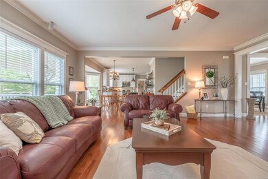 Hearth room opens to breakfast room and kitchen