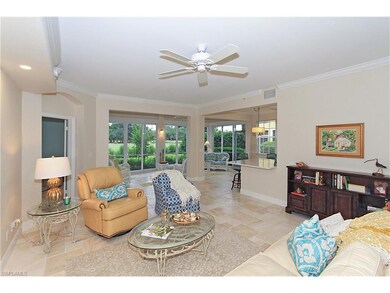 Great Room with New Gorgeous Travertine flooring, 