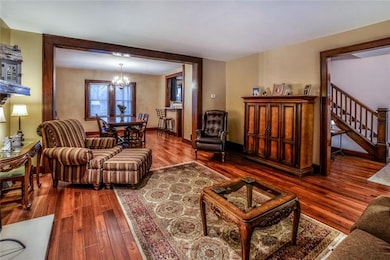 Another view of the gorgeous living room and dinin