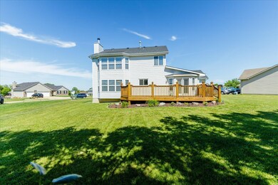 Rear Elevation with Deck on Large Level Corner Lot