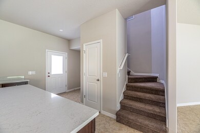 Kitchen island foyer and stairs