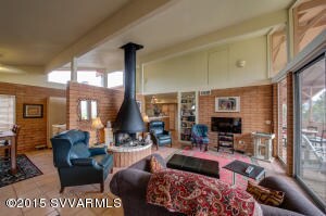 Dramatic Woodburning Fireplace