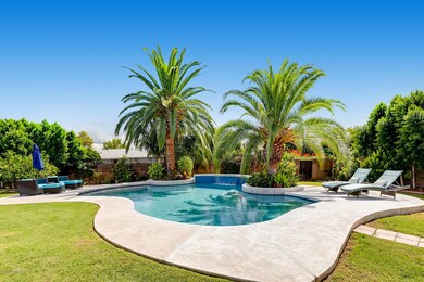 White Stamped Concrete Pool Deck