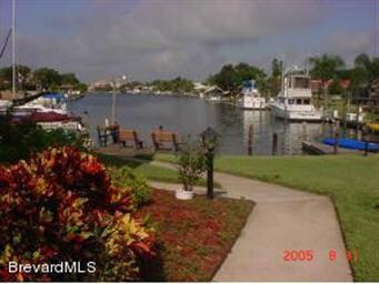 Wide Canal View with Boat Slips