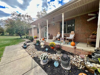 Inviting covered front porch