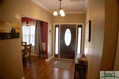 Foyer Entry and Leaded Glass Door
