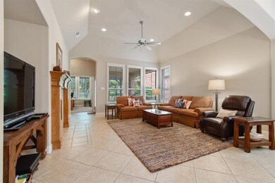 Views to covred patio - formal study at far back -