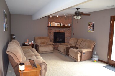 The lower level offers this nice family room with 