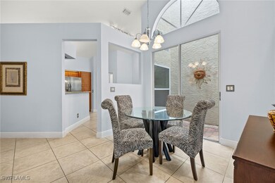Dining area featuring a chandelier, visible vents,