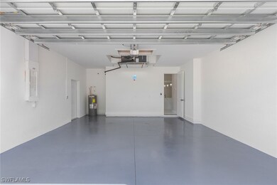 Garage with electric water heater