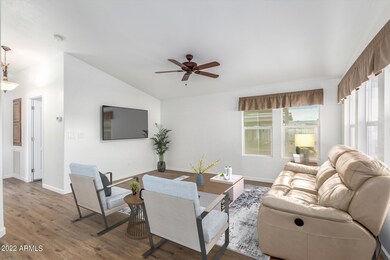 virtually staged living room
