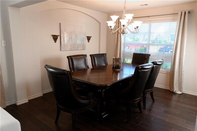 Spacious Dining room with great accent walls
