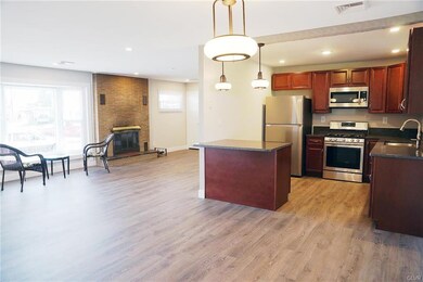 Popular open concept for kitchen, dining, and livi