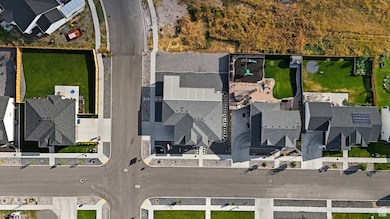 Aerial view of residential area