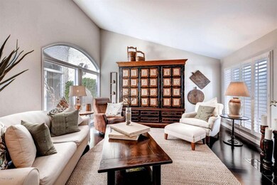 Living room w/atrium water fountain view