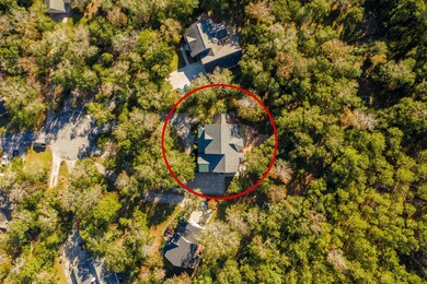 Aerial view over top of the house