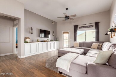 Family room & wood tile planks