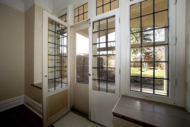 French door detail leading to the backyard.