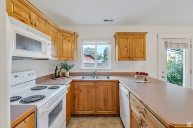 Kitchen has great natural light