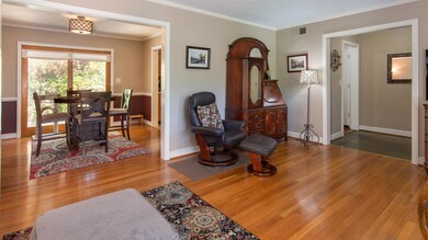 living room into dining room