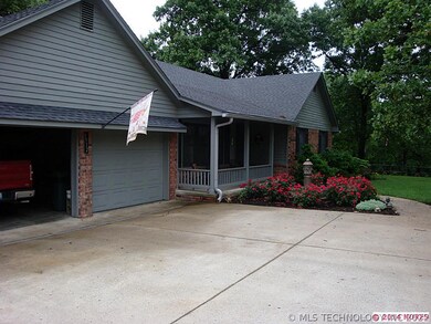 2 car garage and covered porch