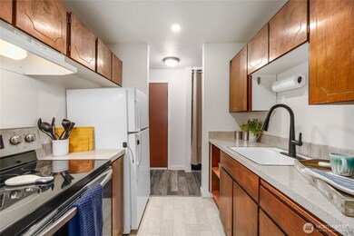 Kitchen with New Stove.