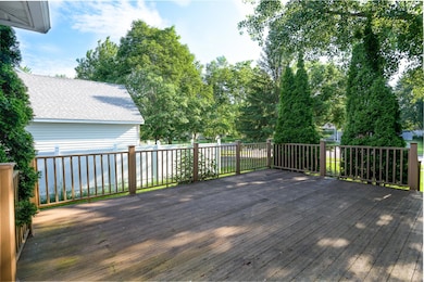 Composite deck, wrap around porch ~ freshly painted!