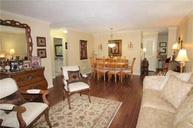 Living room & dining room with beautiful wood lami