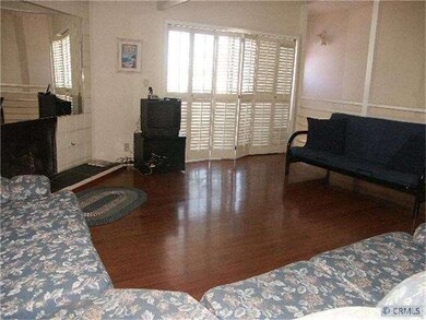 Living room with hardwood floors