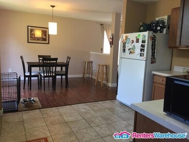 Kitchen open to dining area