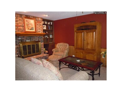 Living Room with Wood Burning Fireplace