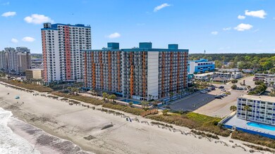 Aerial view of extended coastline