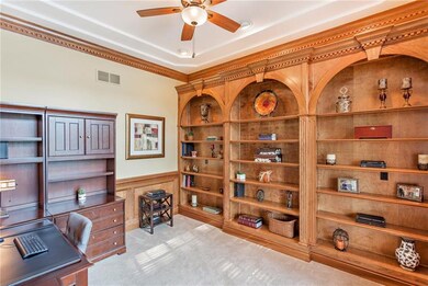 Built-in custom bookcases.
