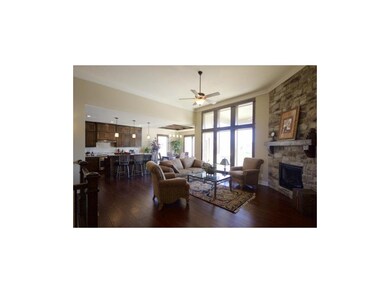 Great Room with Fan, Fireplace and beautiful Rusti
