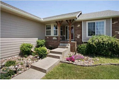 Nicely landscaped entry
