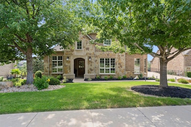View of front facade with stone siding