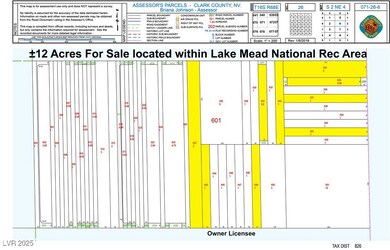 Clark County Assessor Map showing Subject Parcels