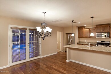 dining/kitchen area