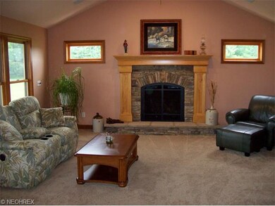Enjoy your Great Room with a beautiful stone firep