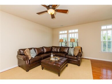 Living room with hardwood floors.