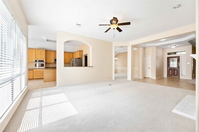 Kitchen overlooking the living room