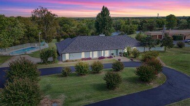 View of aerial view at dusk