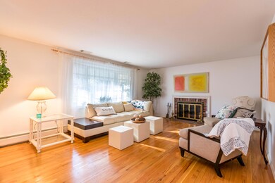 Living room with fireplace